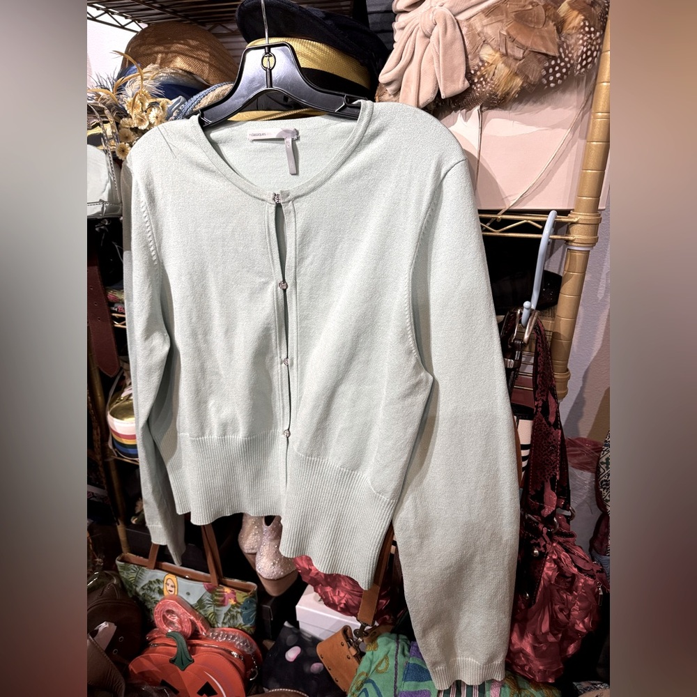 340 // Classiques Entier mint green cardigan // XL